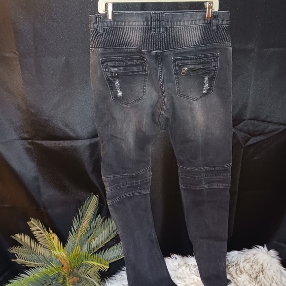 Men's 8ighth/Dstrkt slim moto jeans sz 34x32 - Picture 3 of 13